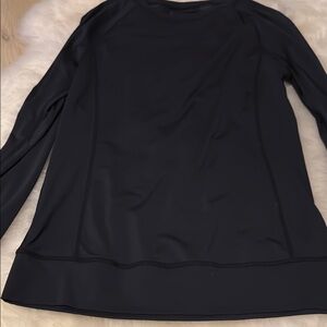 Black Rounded Neck Long Sleeve Sweatshirt BLOQ-UV.Being sold AS-IS.
